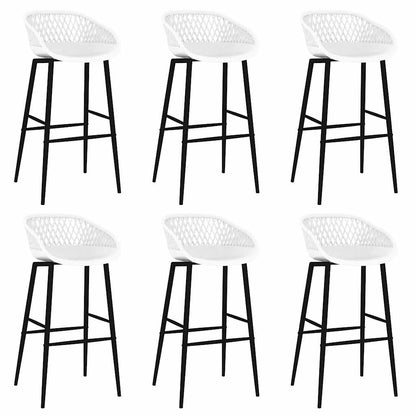 vidaXL Bar Set | Black and White | MDF, Metal, PP | Standard | Ergonomic 6