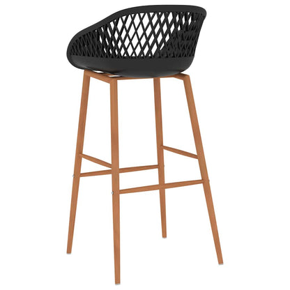 vidaXL 7 Piece Bar Set White and Black 6
