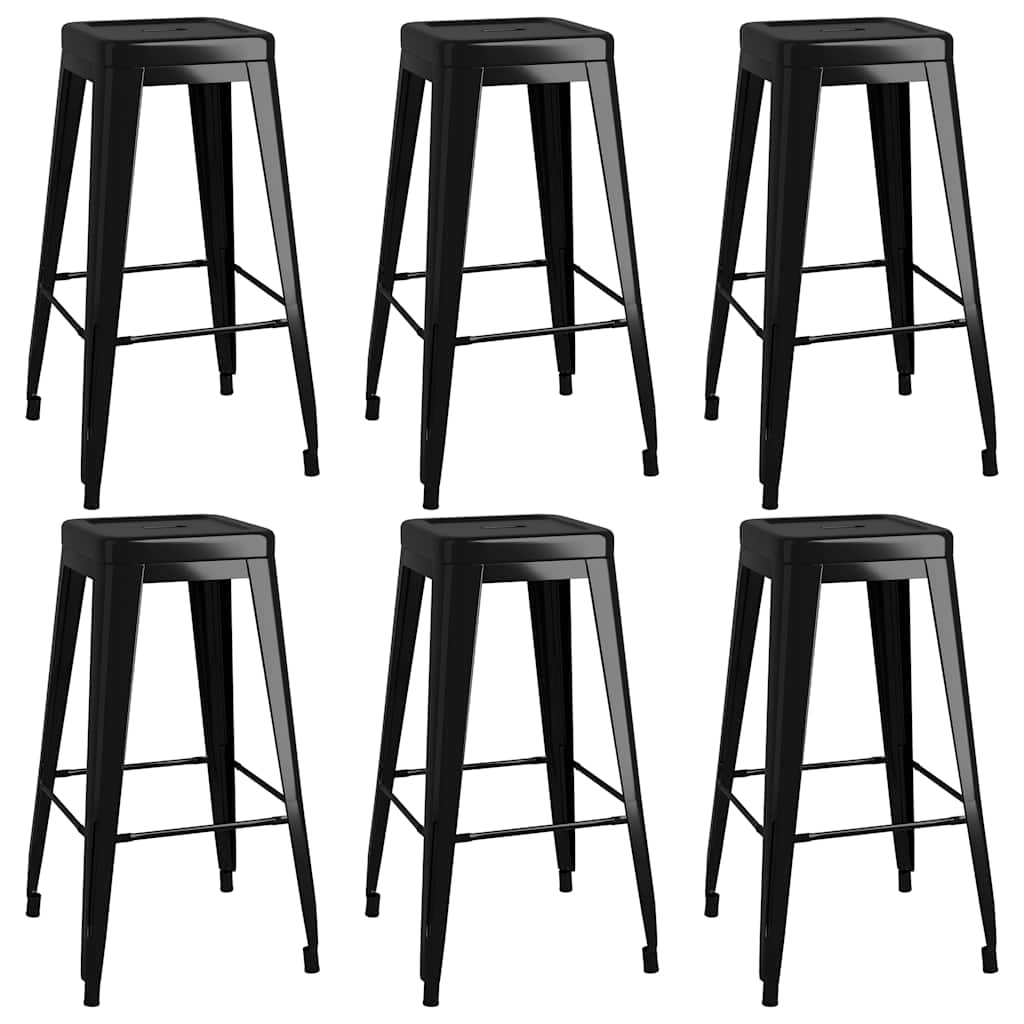 vidaXL 7 Piece Bar Set White and Black 5