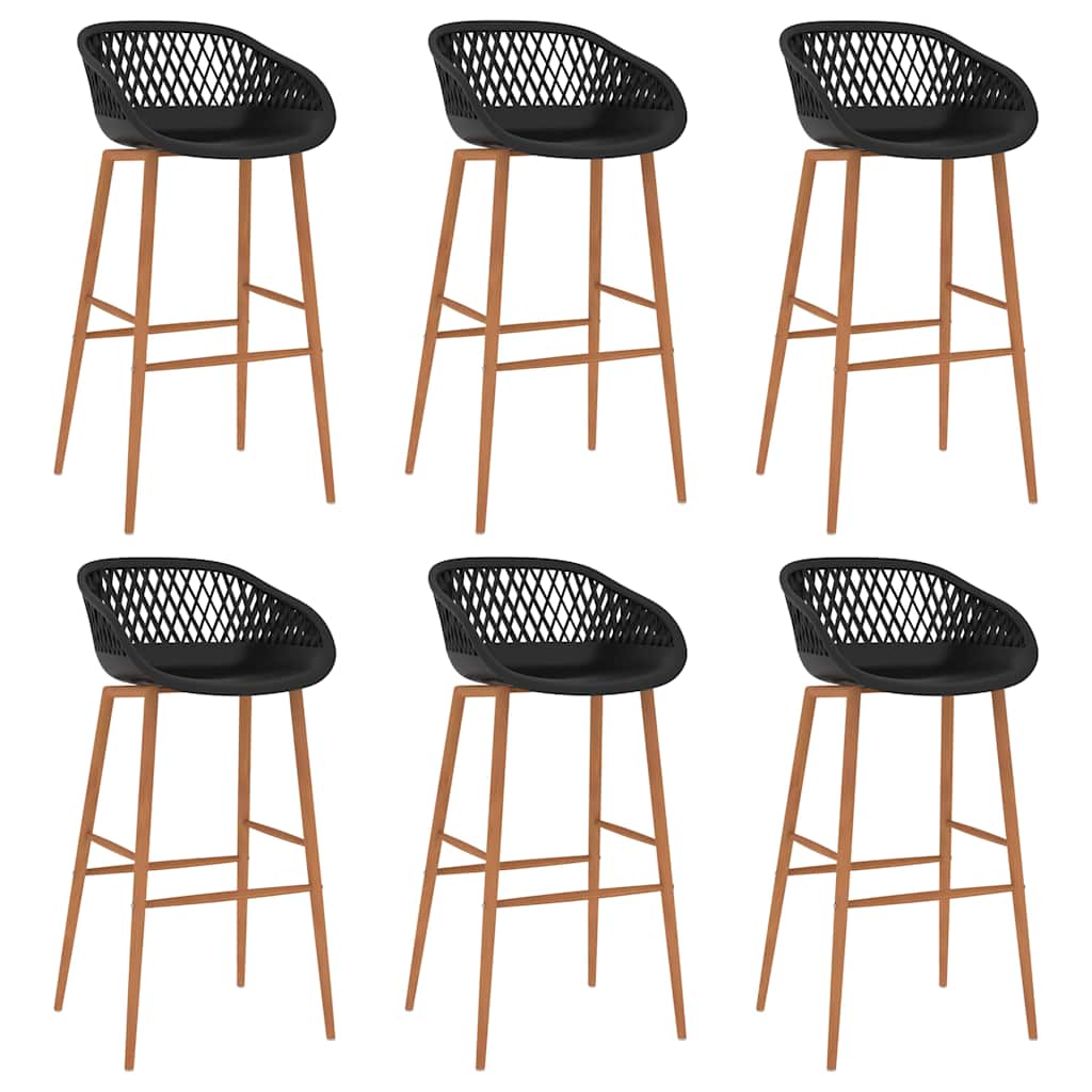 vidaXL 7 Piece Bar Set White and Black 4