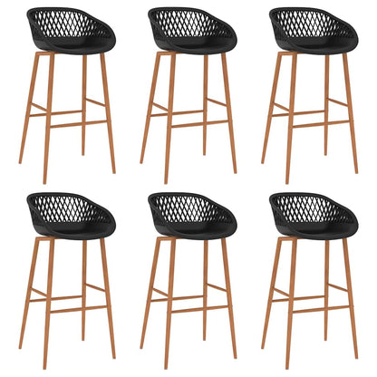 vidaXL 7 Piece Bar Set White and Black 4