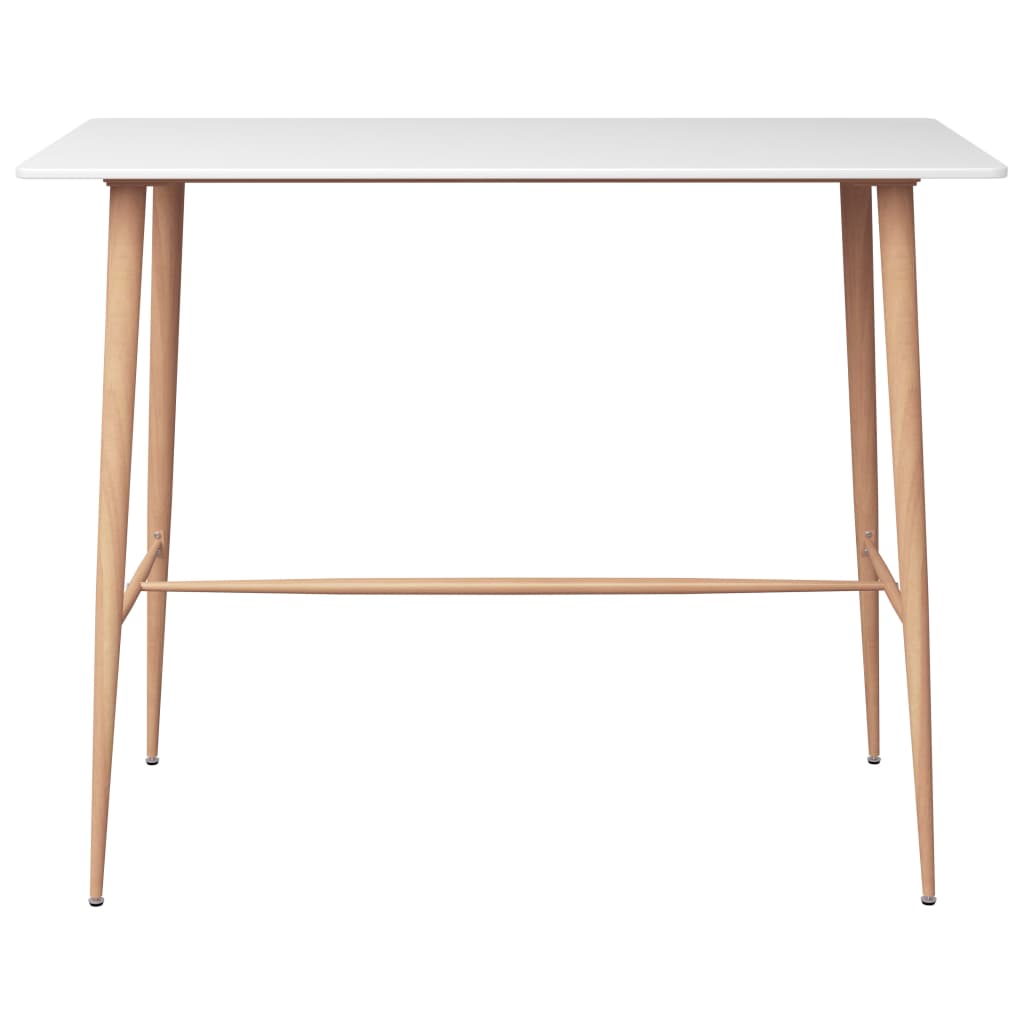 vidaXL 7 Piece Bar Set White and Grey 3
