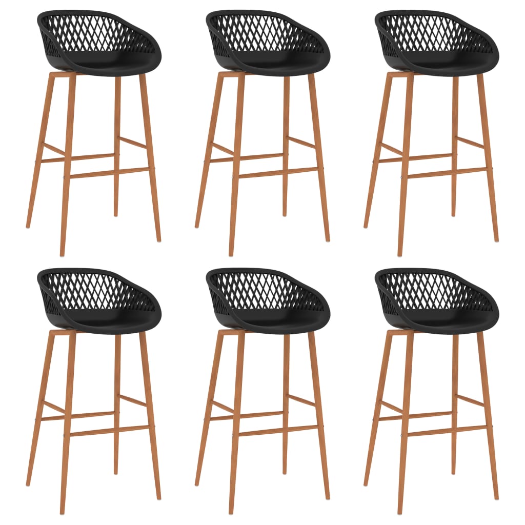vidaXL 7 Piece Bar Set Black 4