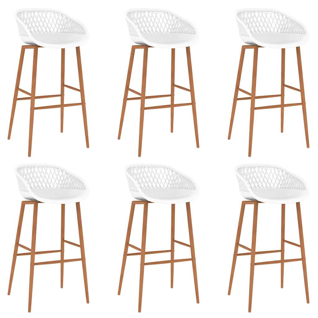 vidaXL Bar Set | Black and White | MDF, Metal, PP | Standard |  Durable 6