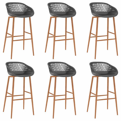 vidaXL Bar Set | Black, Grey | MDF, metal, PP | Ergonomic | Bar Set 6