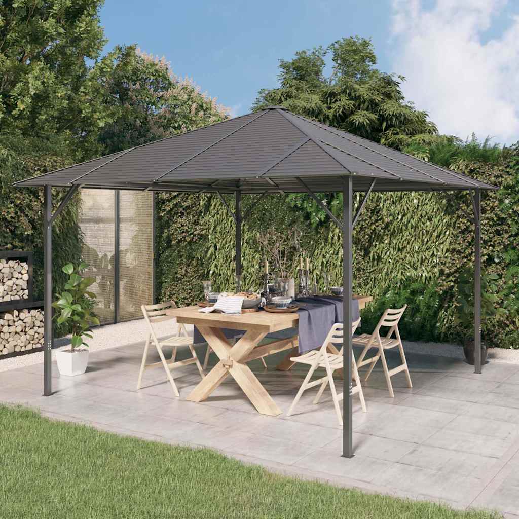 vidaXL Gazebo with Roof 3x3 m Anthracite 1