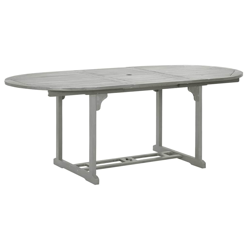 vidaXL 5 Piece Garden Dining Set (150-200)x100 cm Grey 5