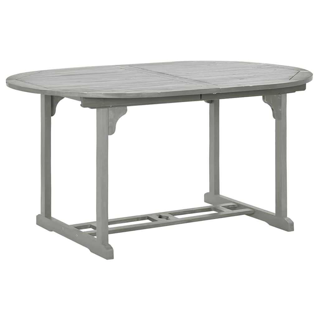 vidaXL 5 Piece Garden Dining Set (150-200)x100 cm Grey 6