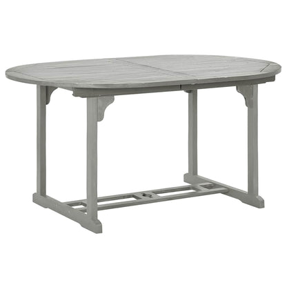 vidaXL 5 Piece Garden Dining Set (150-200)x100 cm Grey 6