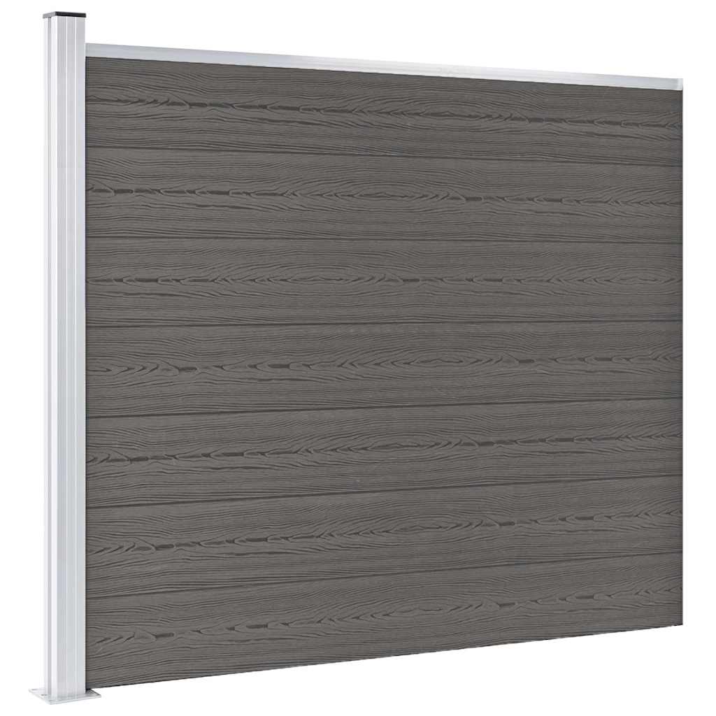 vidaXL Fence Panel WPC 180x146 cm Grey