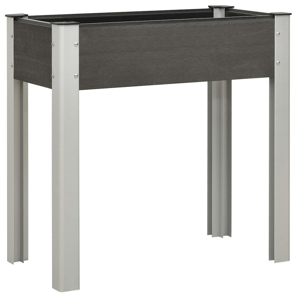 Garden Raised Bed WPC Grey 75 x 40 x 75 cm