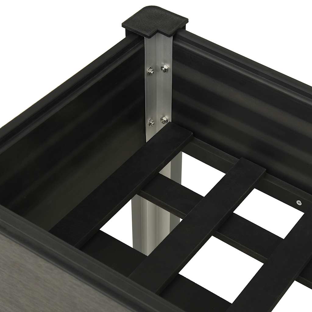 Garden Raised Bed WPC Grey 75 x 40 x 75 cm