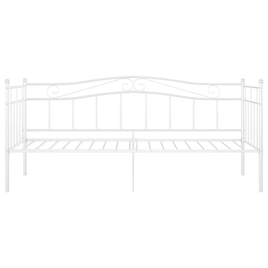 Sofa Bed Frame without Mattress Metal 90x200 cm White