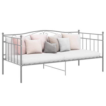 Sofa Bed Frame without Mattress Metal 90x200 cm Grey