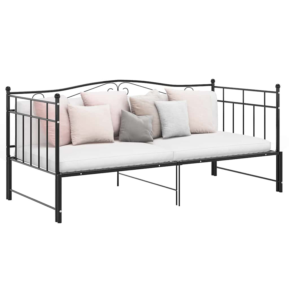vidaXL Pull-out Sofa Bed Frame without Mattress Metal 90x200 cm