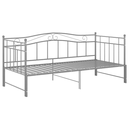 Pull-out Sofa Bed Frame without Mattress Metal 90x200 cm Grey