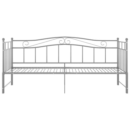 Pull-out Sofa Bed Frame without Mattress Metal 90x200 cm Grey
