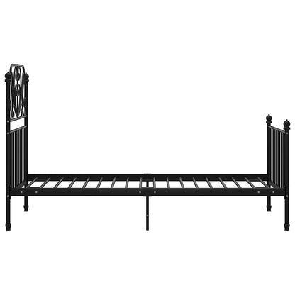 Bed Frame without Mattress Metal Black 100 x 200 cm