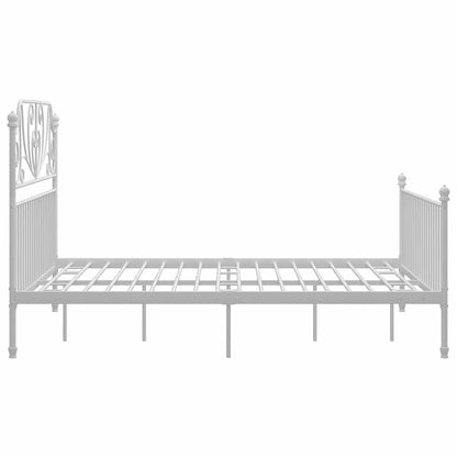 Bed Frame without Mattress Metal White 140 x 200 cm