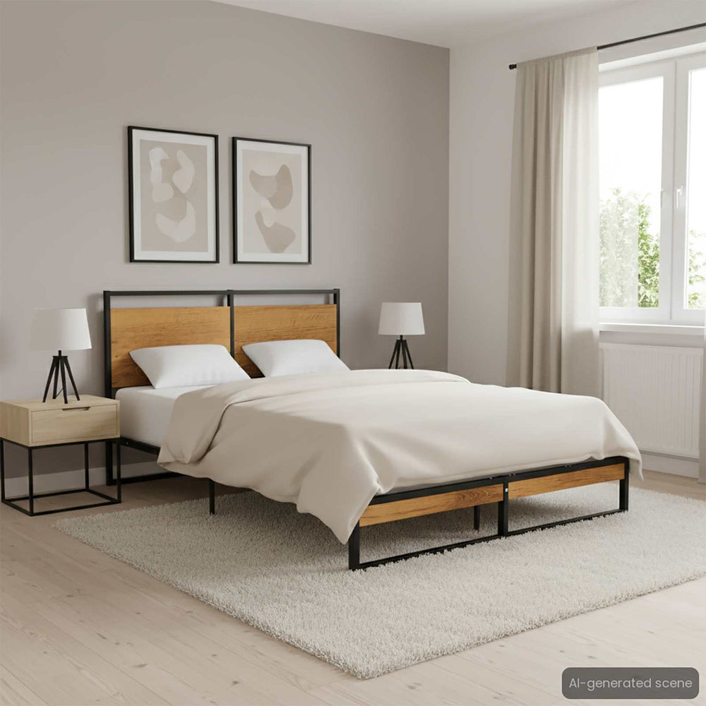 vidaXL Bed Frame without Mattress Metal