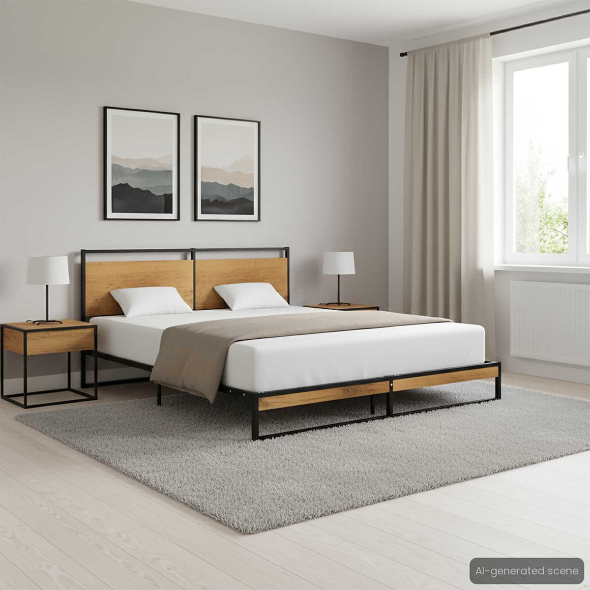 Bed Frame without Mattress Metal 160 x 200 cm