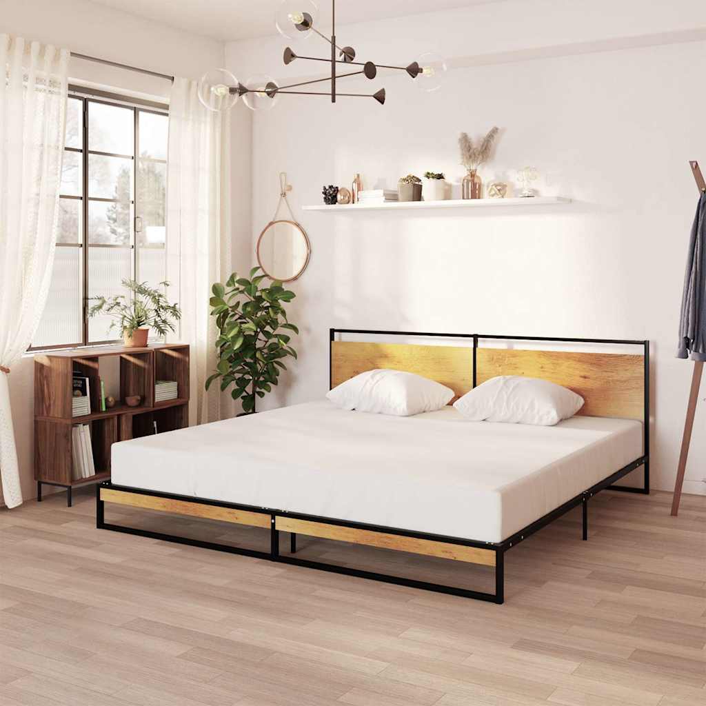 Bed Frame without Mattress Metal 200 x 200 cm