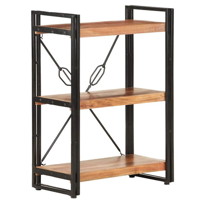 3-Tier Bookcase Brown Height 80 cm 60 cm Solid acacia wood