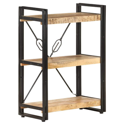 3-Tier Bookcase Brown Height 80 cm 60 cm Solid mango wood