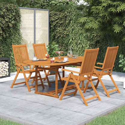 vidaXL 5 Piece Garden Dining Set Solid Acacia Wood 150-200 cm 1