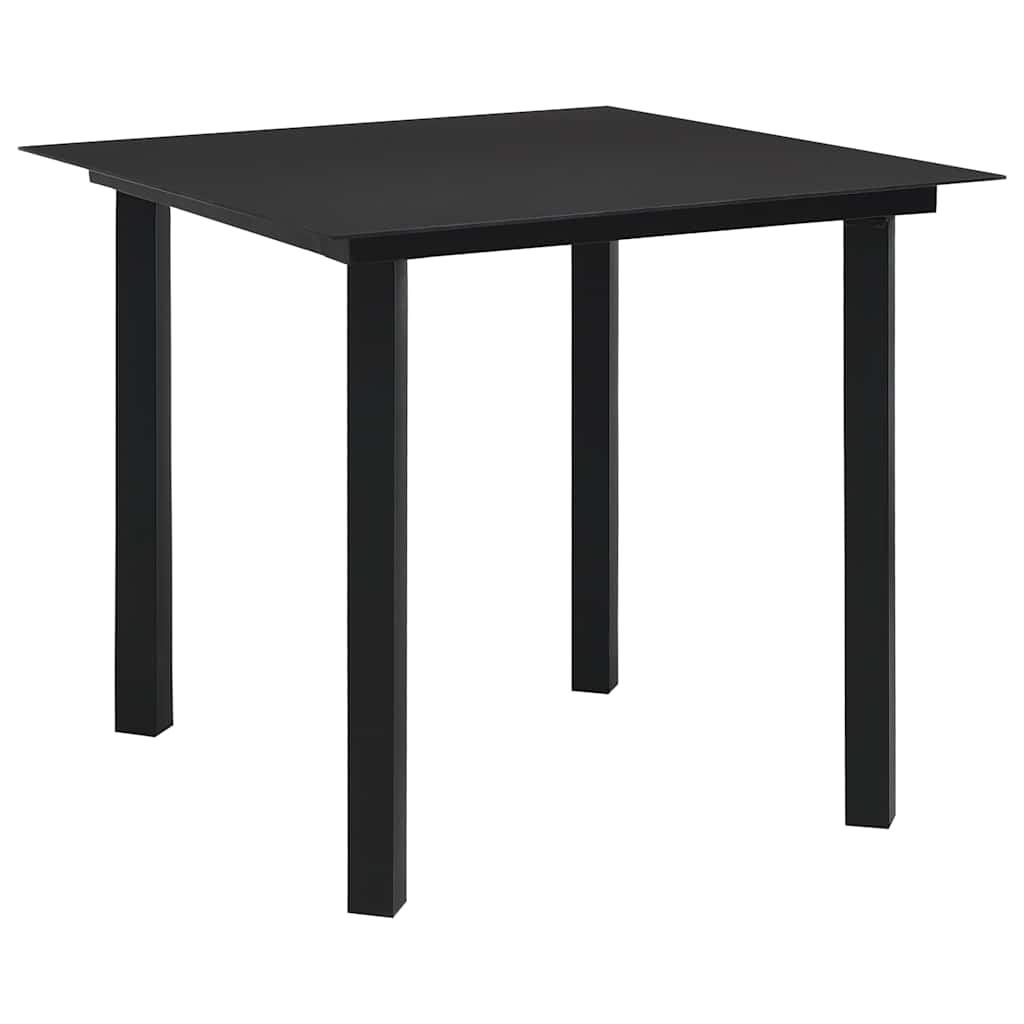 vidaXL 5 Piece Outdoor Dining Set PVC Rattan Black 2