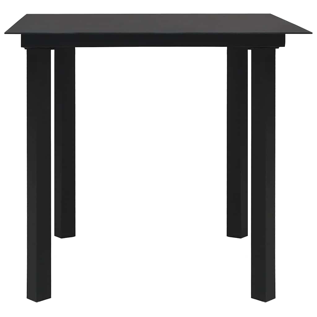 vidaXL 5 Piece Outdoor Dining Set PVC Rattan Black 3