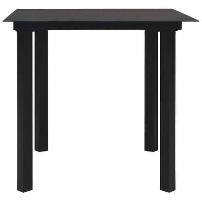 vidaXL 5 Piece Outdoor Dining Set PVC Rattan Black 3
