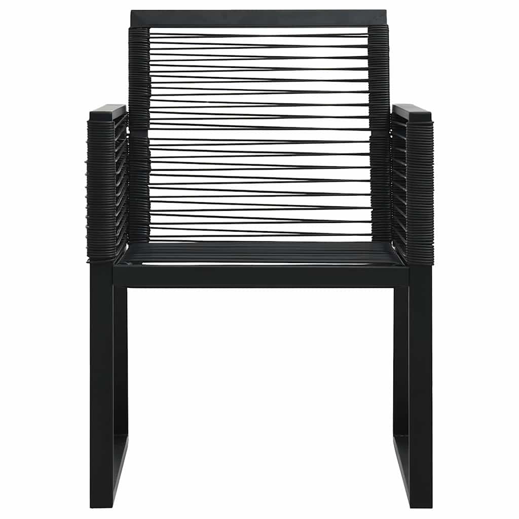 vidaXL 5 Piece Outdoor Dining Set PVC Rattan Black 6