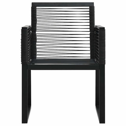 vidaXL 5 Piece Outdoor Dining Set PVC Rattan Black 6