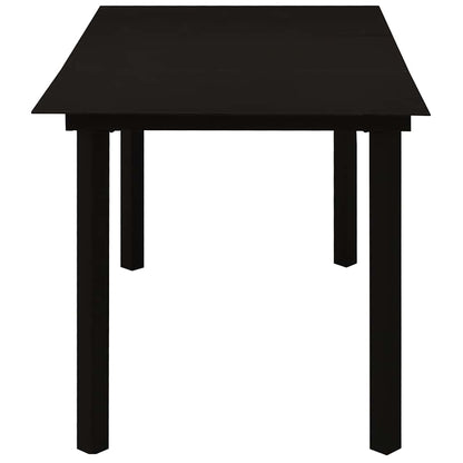 vidaXL 7 Piece Outdoor Dining Set PVC Rattan Black 4