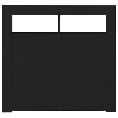 vidaXL Sideboard with LED Lights Black 80x35x75 cm