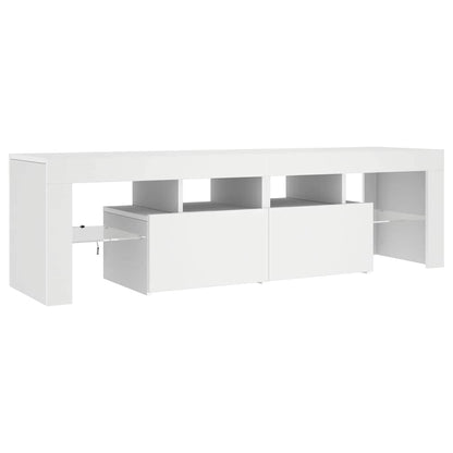 TV Cabinet with LED Lights 140x36,5x40 cm White