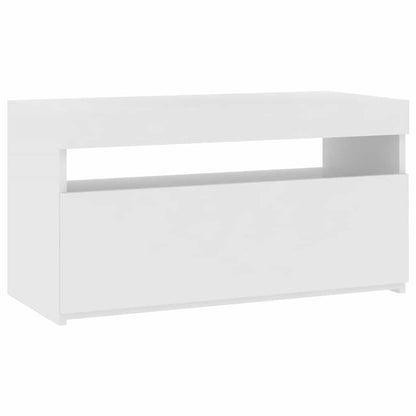 TV Cabinet with LED Lights 75x35x40 cm White