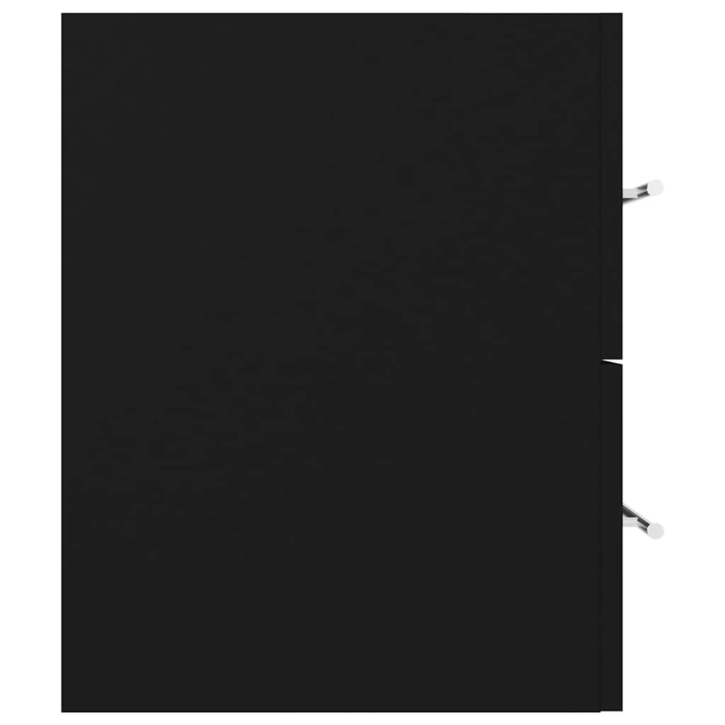 Sink Cabinet 100x38.5x48 cm Engineered Wood Black