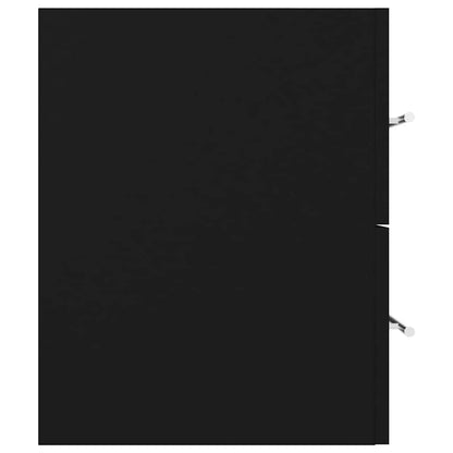 Sink Cabinet 100x38.5x48 cm Engineered Wood Black