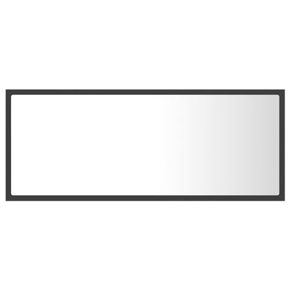 vidaXL LED Bathroom Mirror Grey 100x8.5x37 cm Acrylic