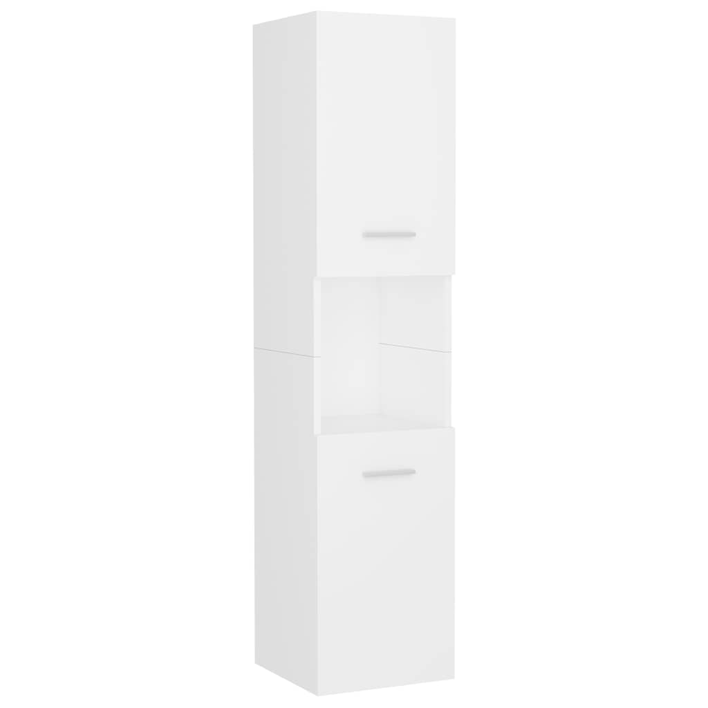 Bathroom Cabinet 30x30x130 cm Engineered Wood White