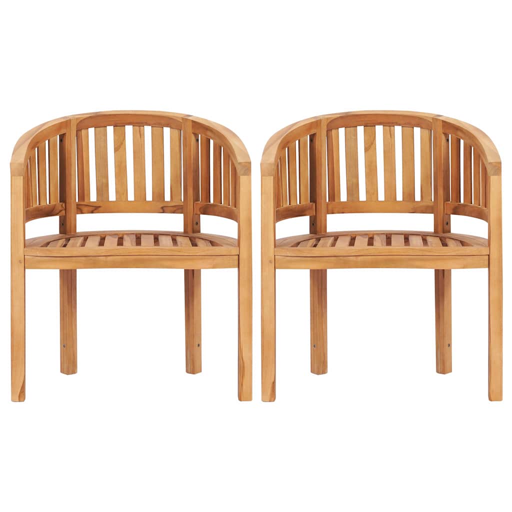 vidaXL 5 Piece Banana Garden Lounge Set Solid Teak Wood 6