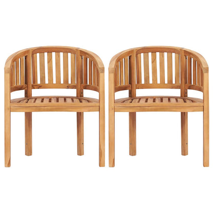 vidaXL 5 Piece Banana Garden Lounge Set Solid Teak Wood 6