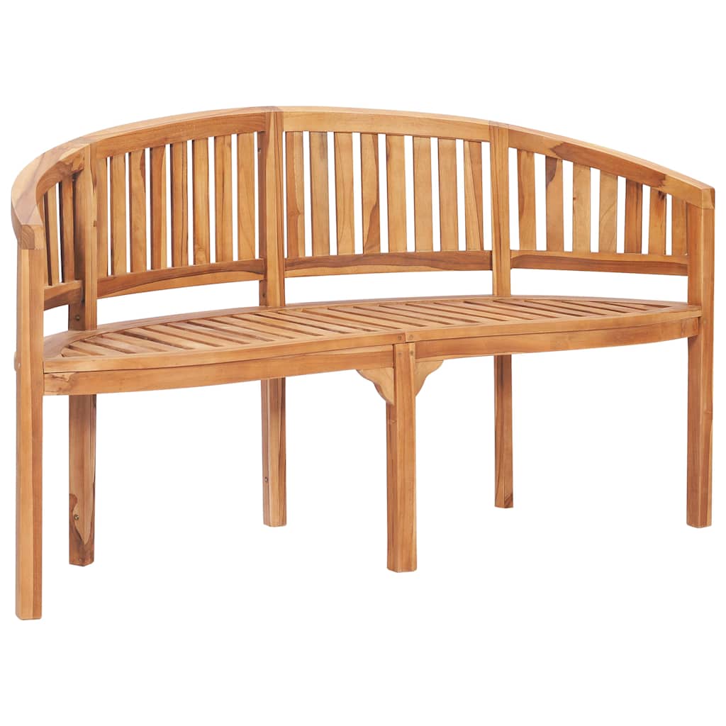 vidaXL 3 Piece Banana Garden Lounge Set Solid Teak Wood 4