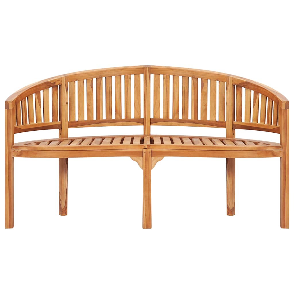 vidaXL 3 Piece Banana Garden Lounge Set Solid Teak Wood 5