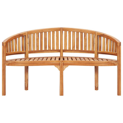 vidaXL 3 Piece Banana Garden Lounge Set Solid Teak Wood 5