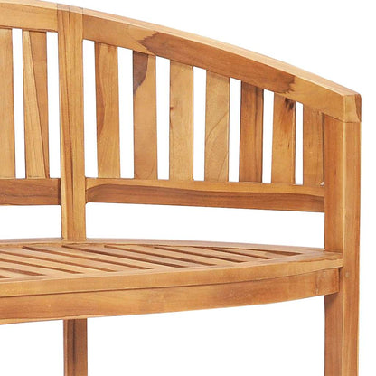 vidaXL 3 Piece Banana Garden Lounge Set Solid Teak Wood 6