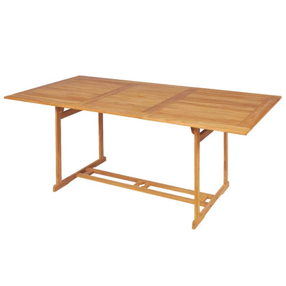 vidaXL 7 Piece Garden Dining Set Solid Teak Wood 2