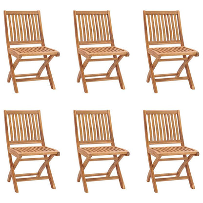 vidaXL 7 Piece Garden Dining Set Solid Teak Wood 5